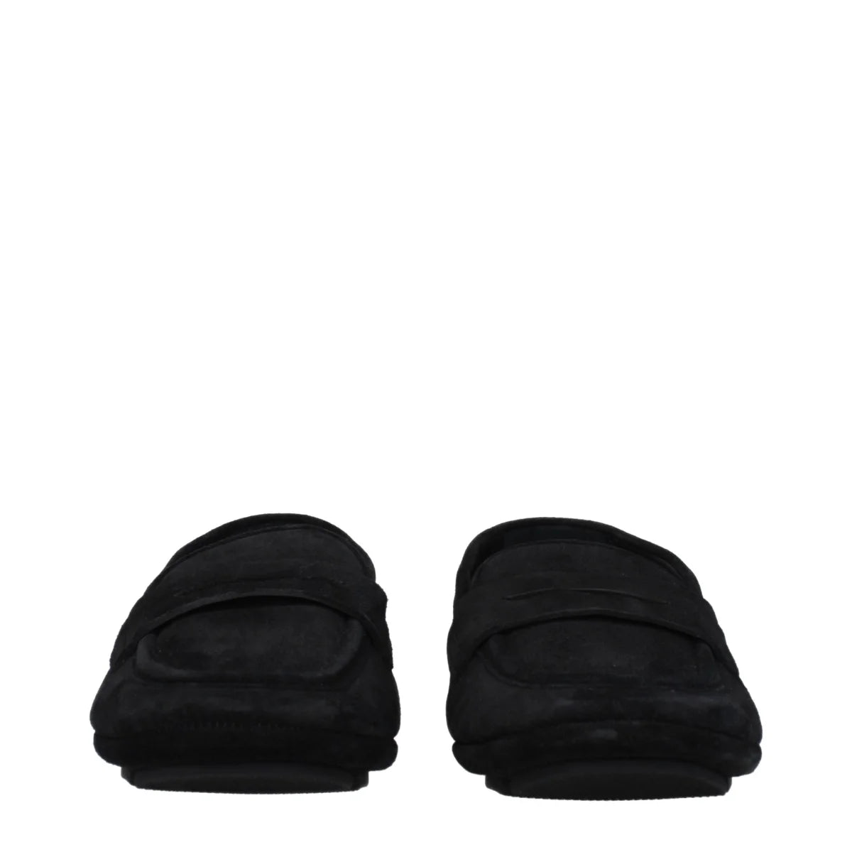 Dolce&Gabbana Black Suede Loafers A50599AS70780999 Back Logo Style Dolce & Gabbana