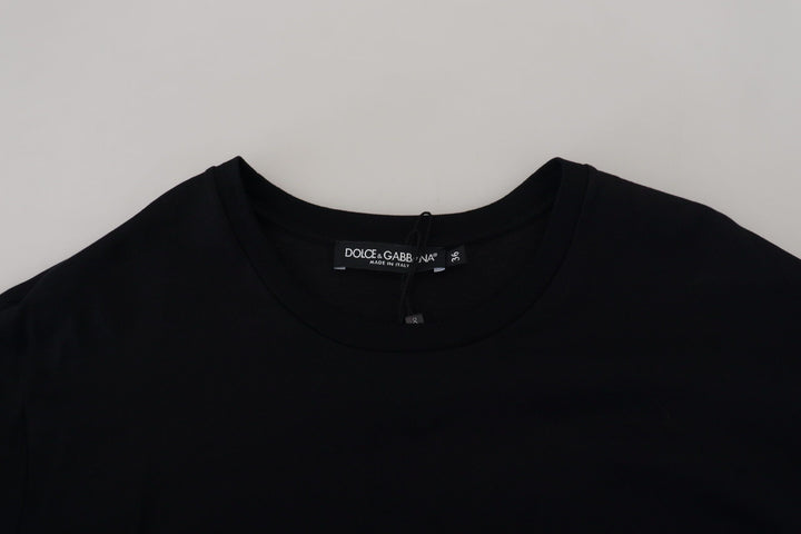 Dolce &amp; Gabbana - Black T-shirt Blouse Tassle Cotton