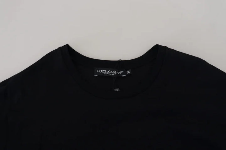 Dolce &amp; Gabbana Black T-shirt Blouse Tassle Cotton
