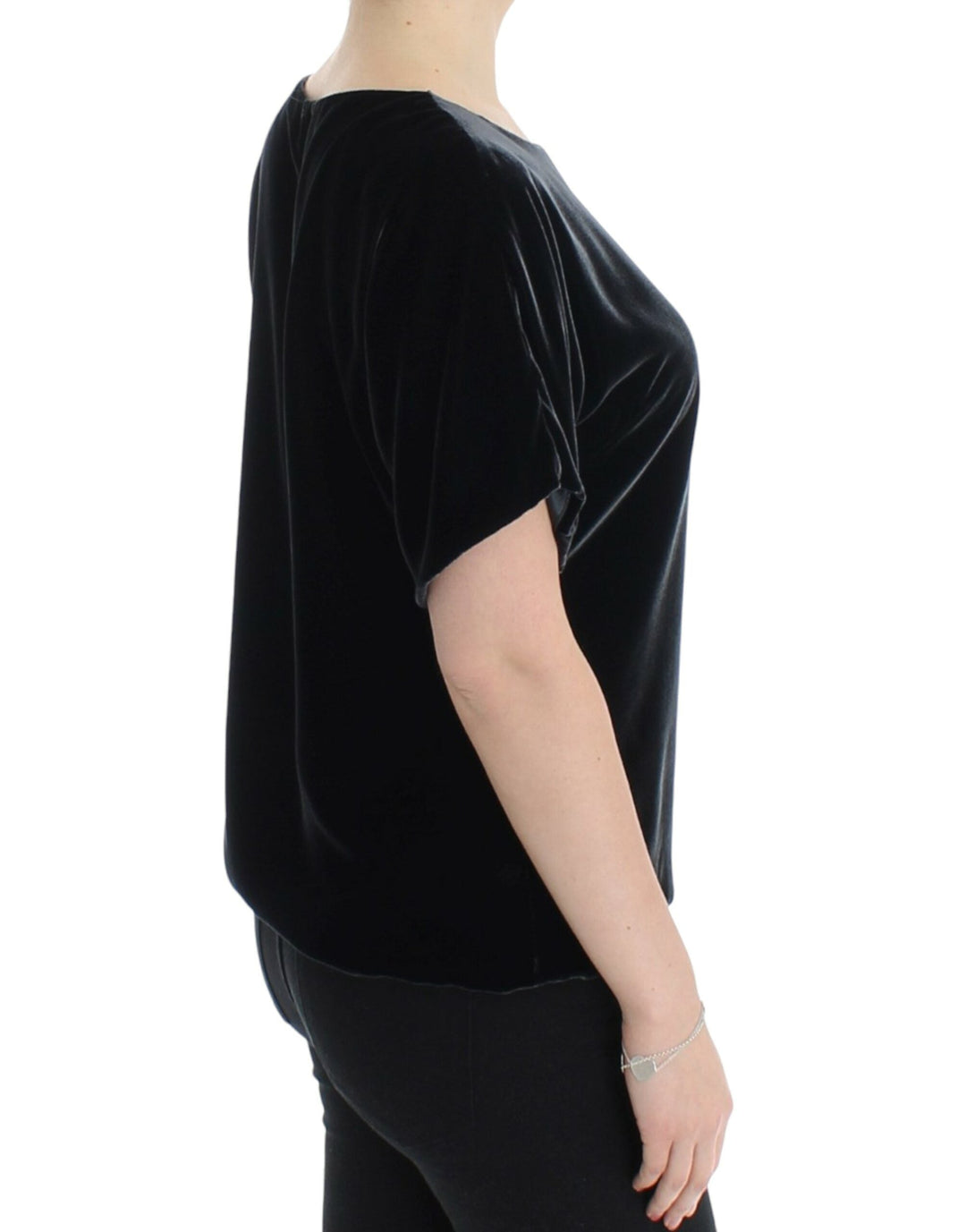 Dolce &amp; Gabbana Blouses - Women’s Black Velvet Shortsleeved Blouse