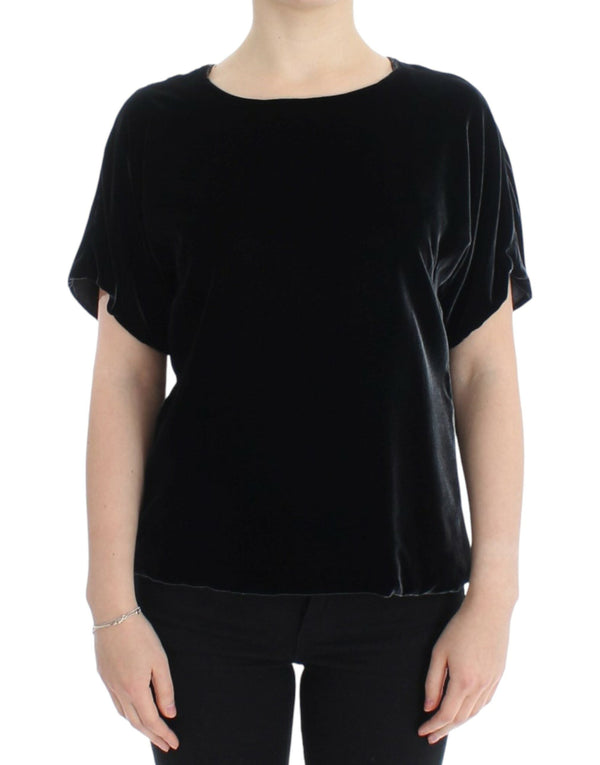 Dolce & Gabbana Blouses - Women’s Black Velvet Shortsleeved Blouse