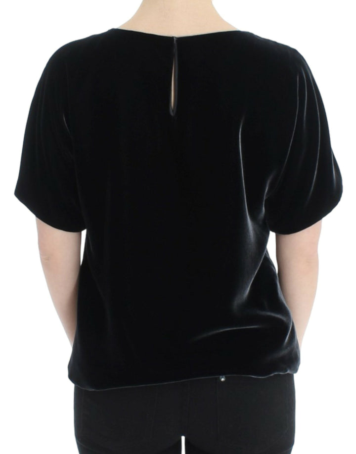 Dolce &amp; Gabbana Blouses - Women’s Black Velvet Shortsleeved Blouse