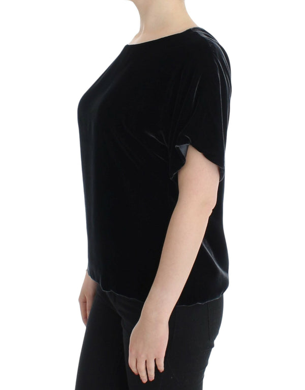 Dolce & Gabbana Blouses - Women’s Black Velvet Shortsleeved Blouse