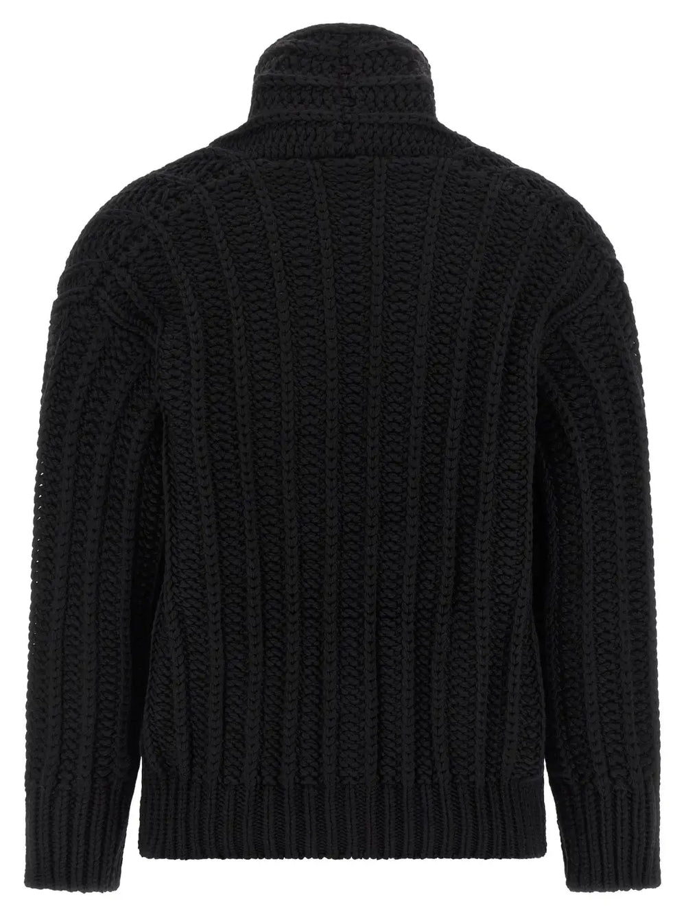Dolce & Gabbana Black Virgin Wool Cardigan