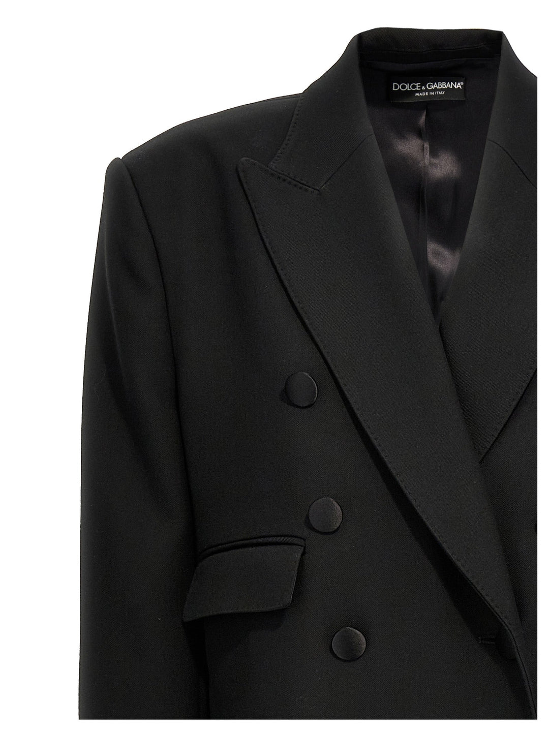 Dolce &amp; Gabbana Black Virgin Wool Coat