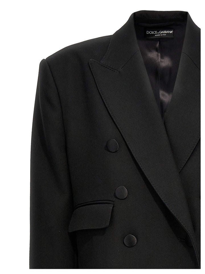 Dolce &amp; Gabbana Black Virgin Wool Coat