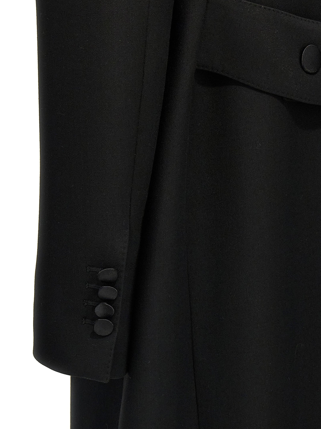 Dolce &amp; Gabbana Black Virgin Wool Coat
