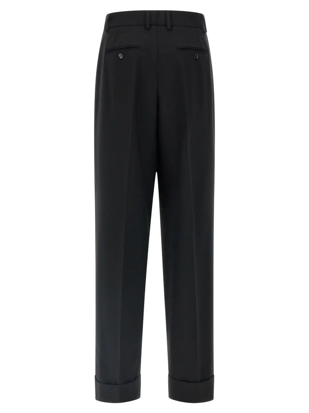 Dolce & Gabbana Black Virgin Wool Dress Pants