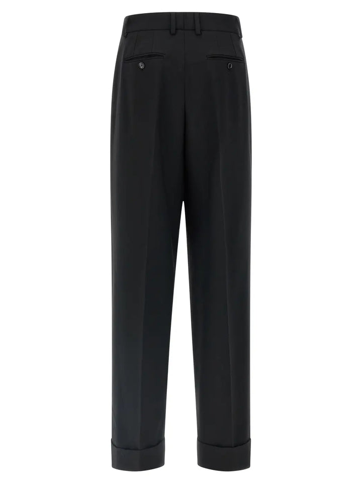 Dolce &amp; Gabbana Black Virgin Wool Dress Pants