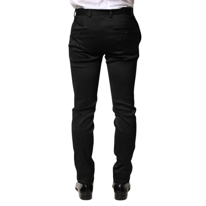 Dolce & Gabbana Black Viscose Formal Trousers for Men