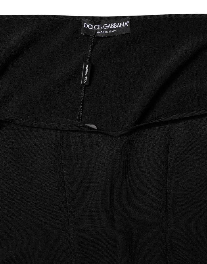 Dolce &amp; Gabbana - Black Viscose Long Sleeve Pullover Blouse Top