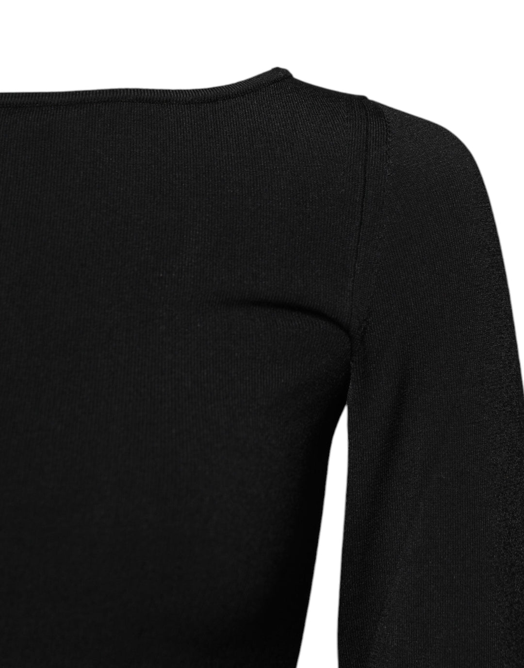 Dolce &amp; Gabbana - Black Viscose Long Sleeves Pullover Top