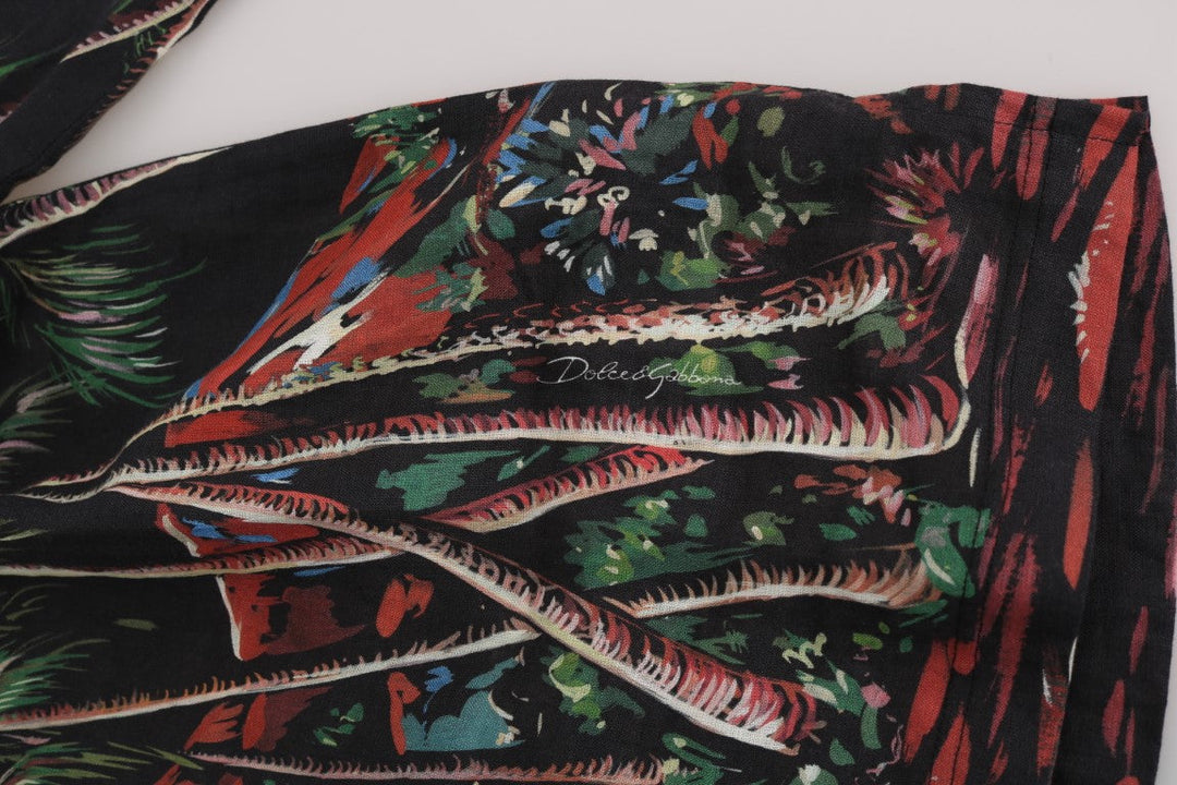 Dolce &amp; Gabbana Black Volcano Sicily Short Sleeve T-shirt