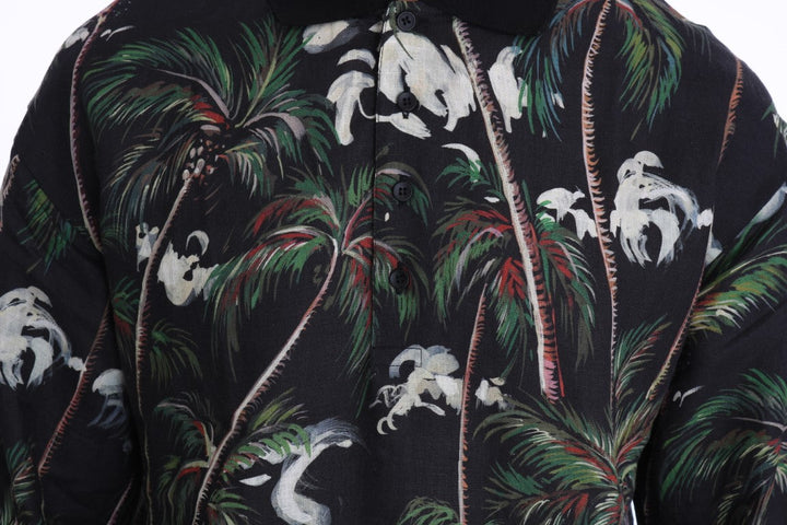 Dolce &amp; Gabbana Black Volcano Sicily Short Sleeve T-shirt