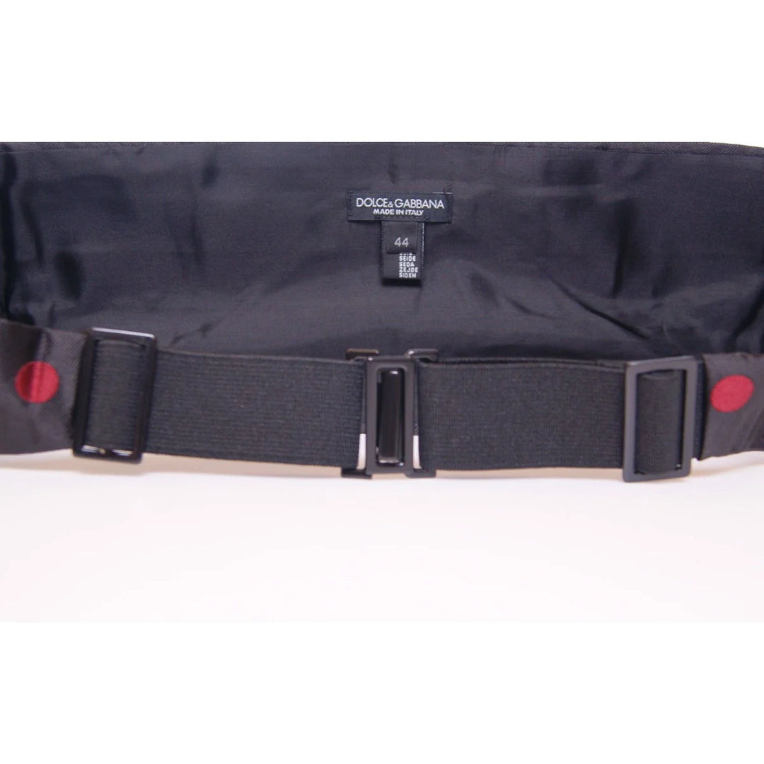 Dolce & Gabbana Black Waist Smoking Tuxedo Cummerbund Belt
