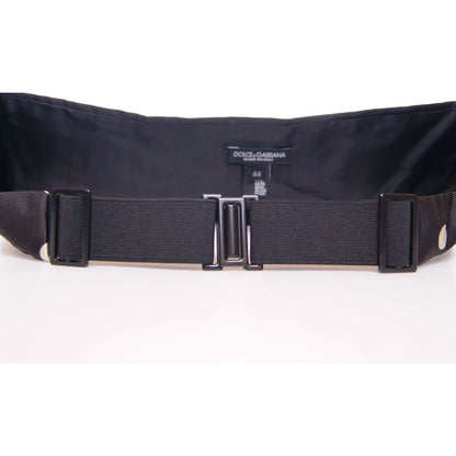 Dolce & Gabbana Black Waist Smoking Tuxedo Cummerbund Belt