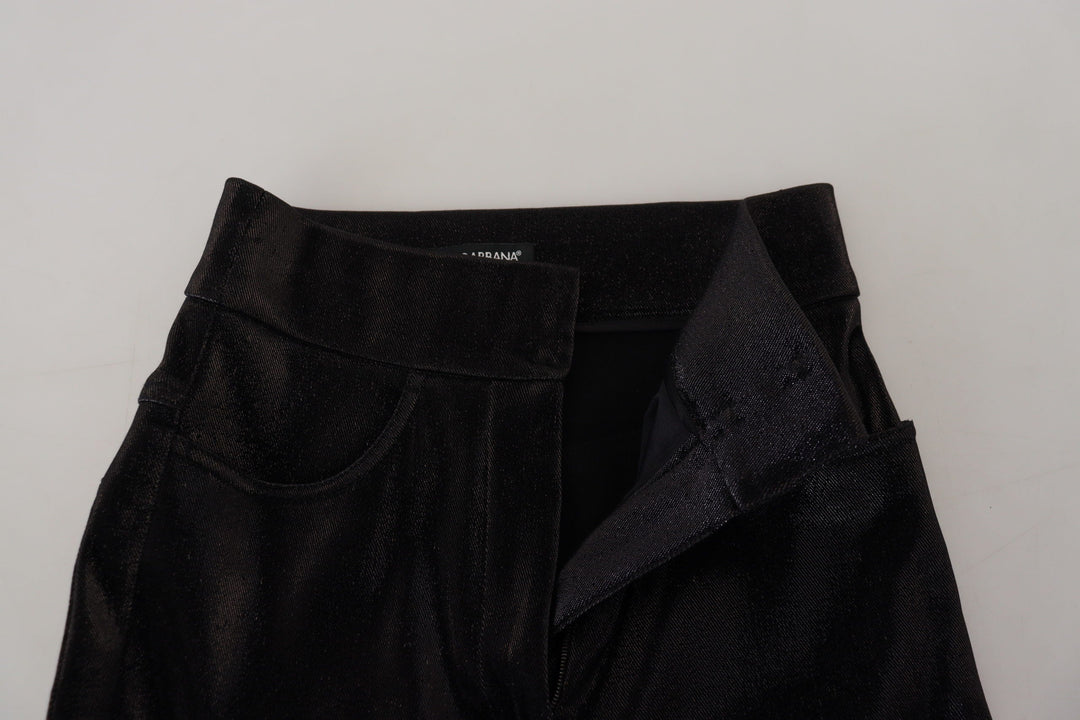 Dolce &amp; Gabbana Black Washed Cotton Skinny Denim Jeans
