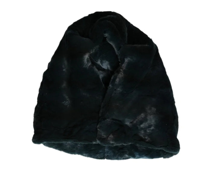 Dolce &amp; Gabbana Black Weasel Fur Womens Beanie Hat