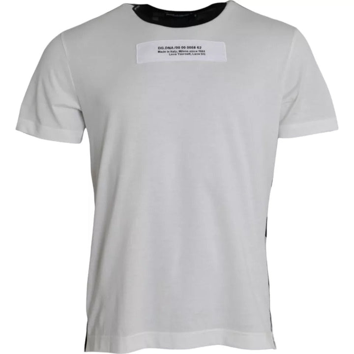 Dolce &amp; Gabbana Black White Camouflage Round Neck T-shirt