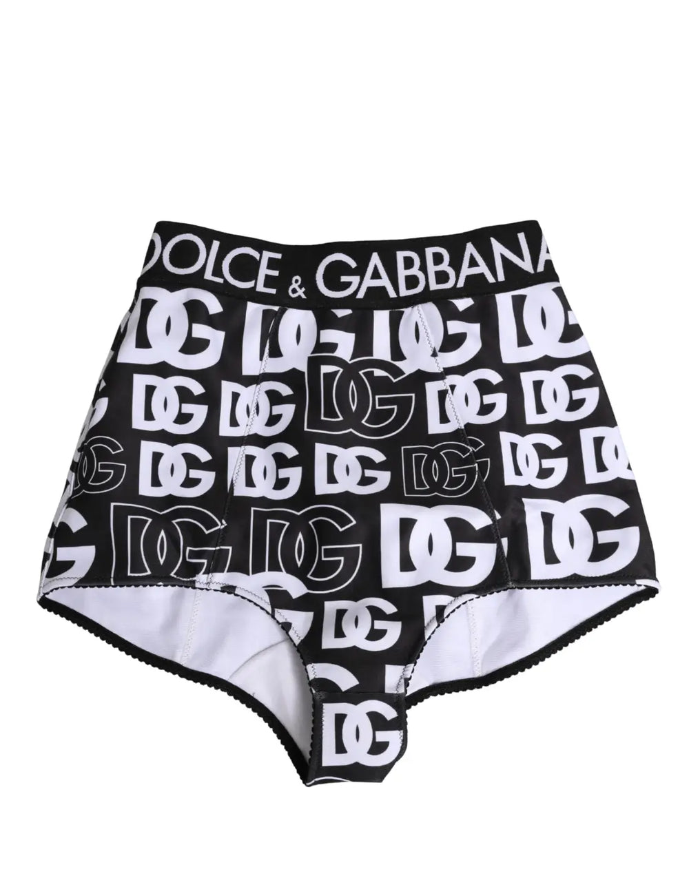 Dolce & Gabbana Black White DG Logo Waistband Girdle Underwear