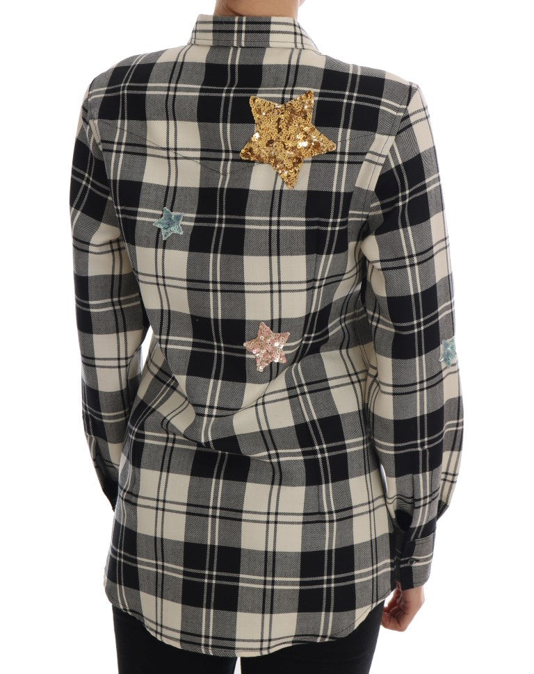 Dolce &amp; Gabbana Shirts - Women’s Black White Fairy Tale Crystal Shirt
