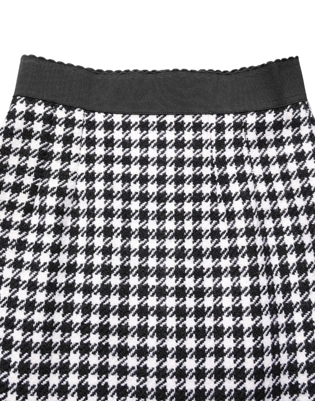 Dolce &amp; Gabbana Black White Houndstooth HighWaist Mini Skirt