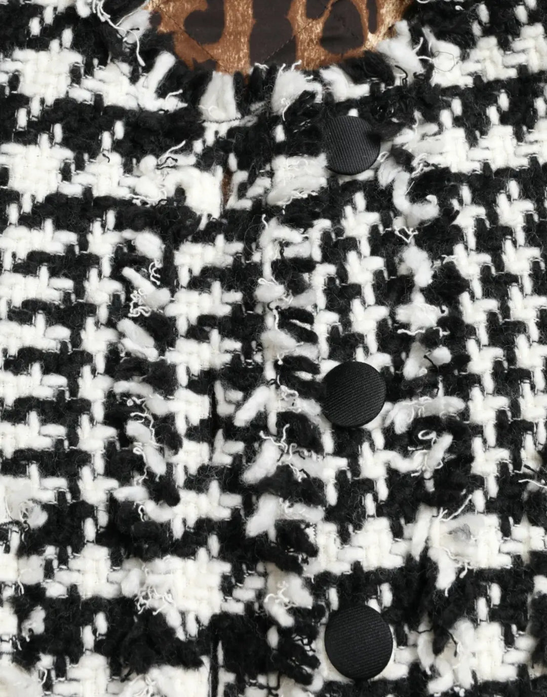 Dolce &amp; Gabbana Black White Houndstooth Trench Coat Jacket