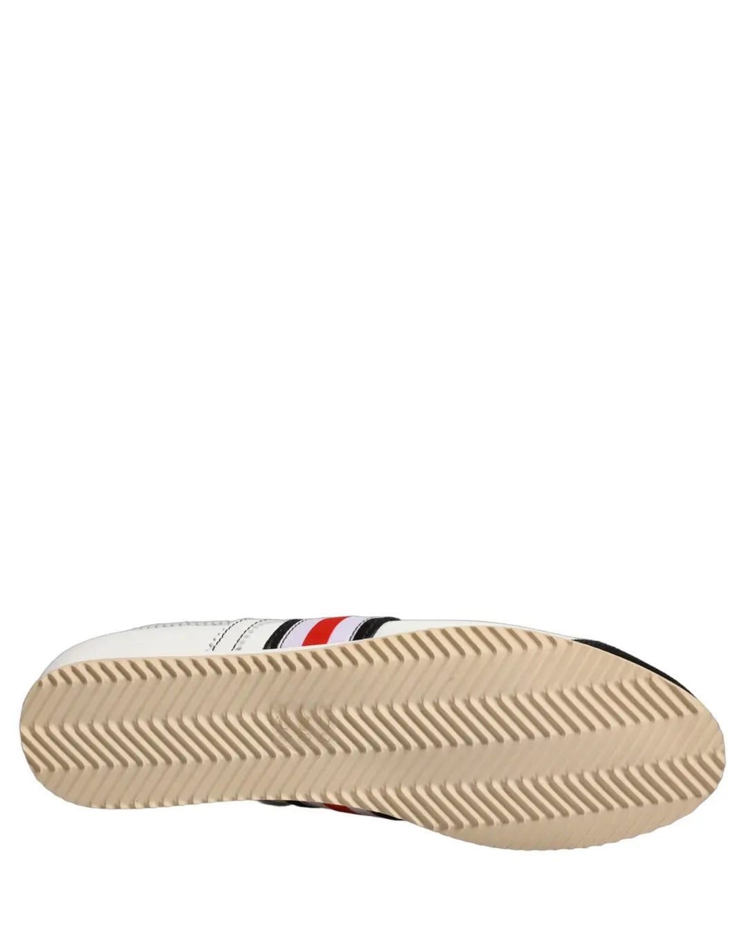 Dolce &amp; Gabbana Black White Leather Suede Low Top Sneakers Shoes