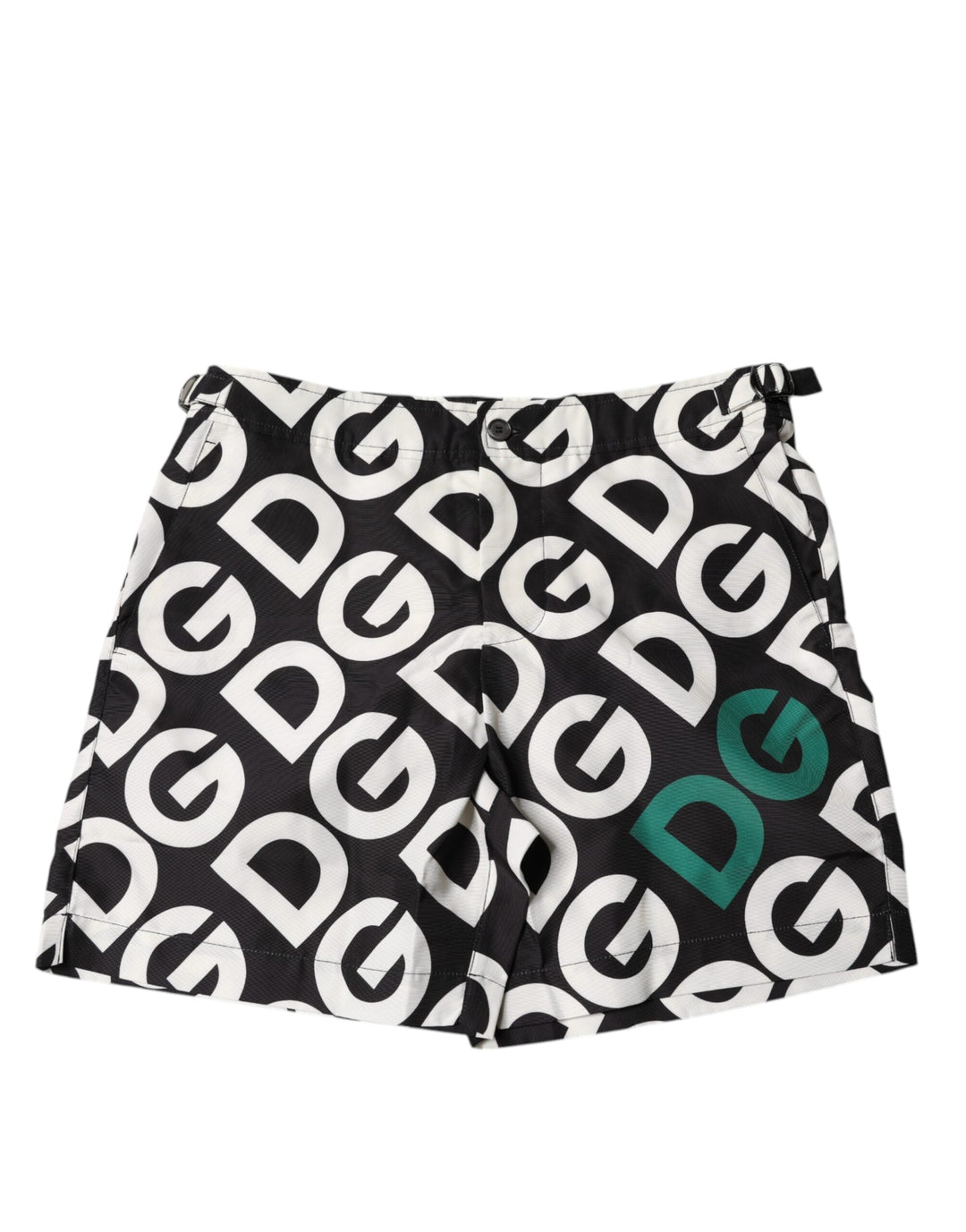 Dolce &amp; Gabbana Black White Logo Beachwear Shorts Swimwear