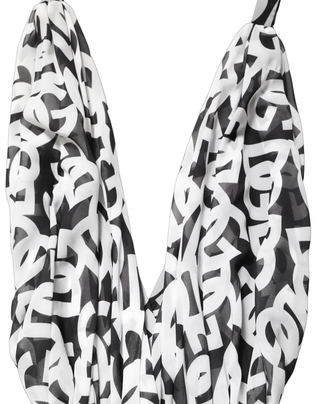 Dolce &amp; Gabbana Black White Logo Sleeveless Floor Length Maxi Dress