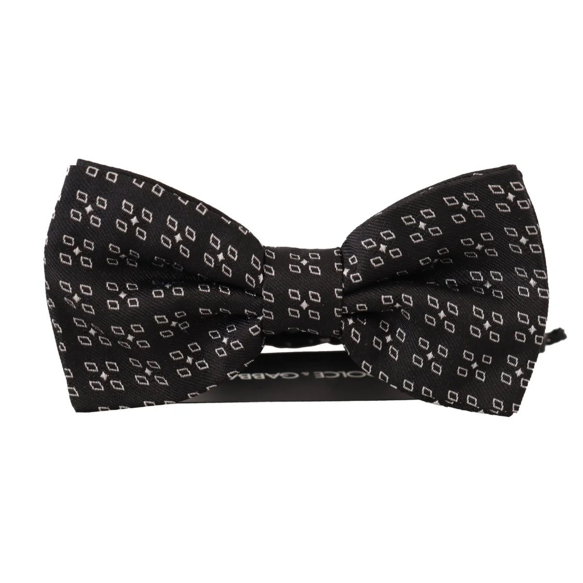 Dolce & Gabbana Black White Polka Dot 100% Silk Neck Papillon Tie