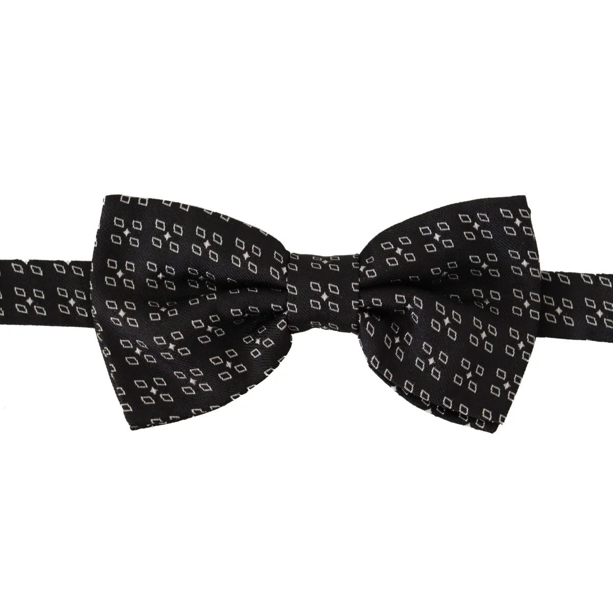 Dolce & Gabbana Black White Polka Dot 100% Silk Neck Papillon Tie