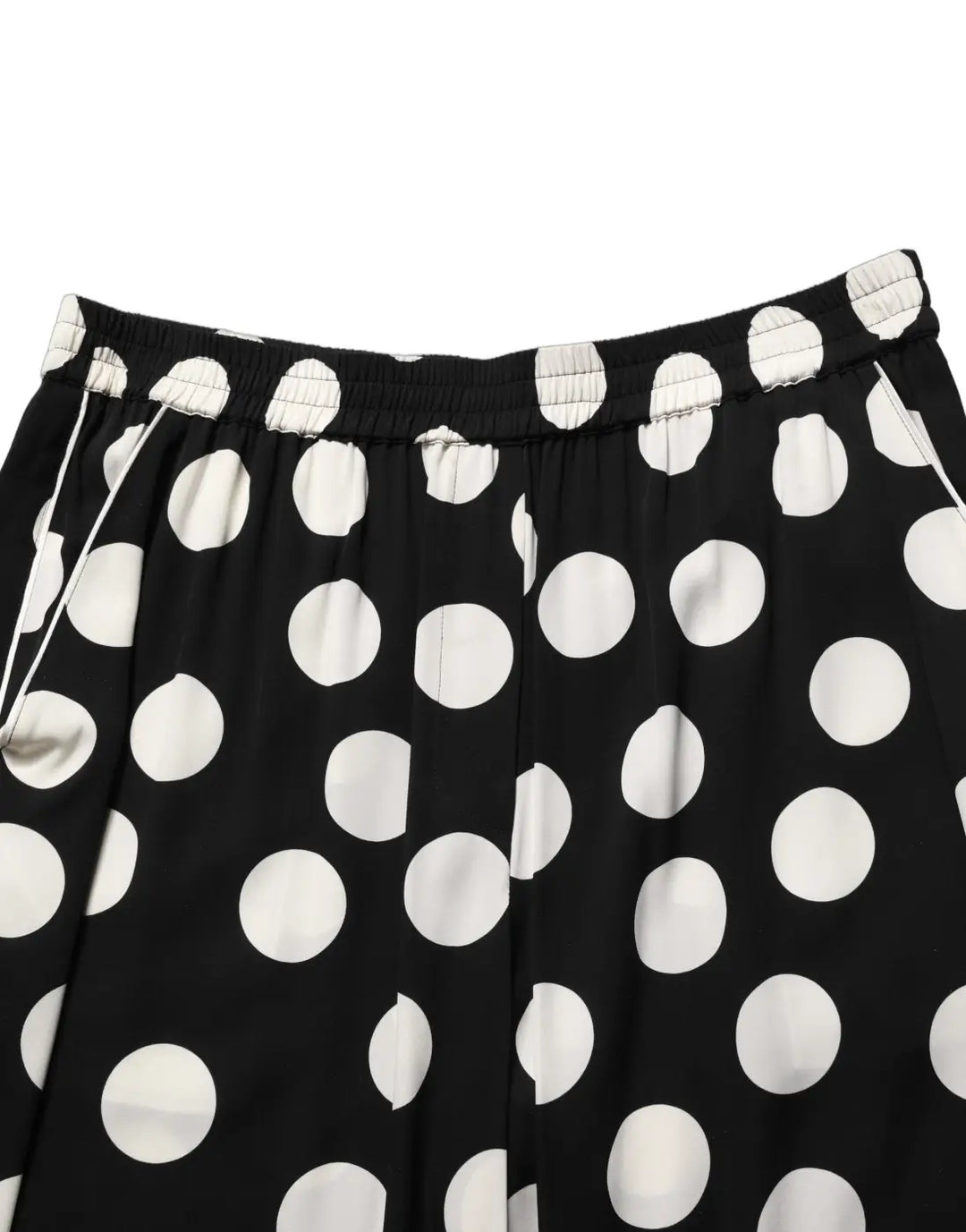 Dolce &amp; Gabbana Black White Polka Dot Pajama 2 Piece Set Sleepwear