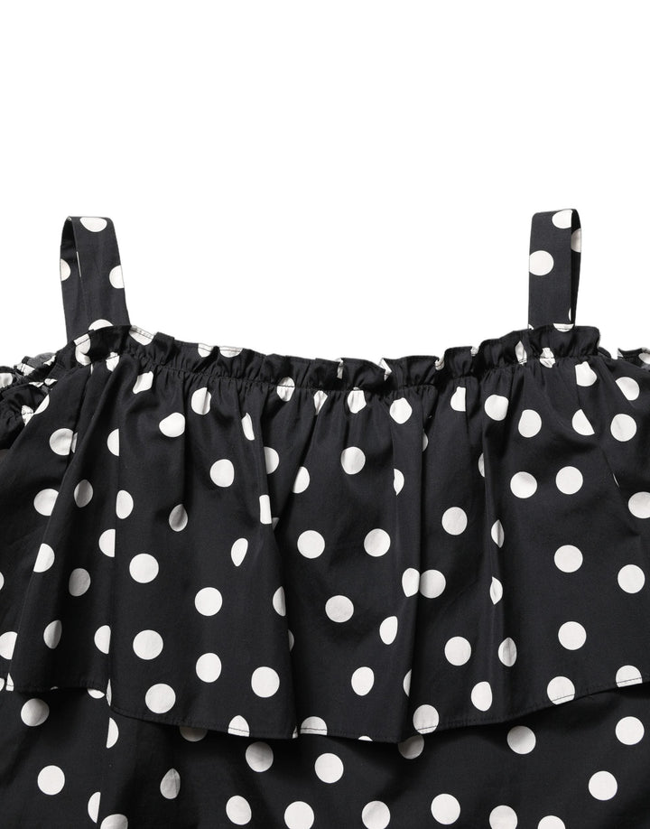 Dolce &amp; Gabbana Blouses - Women’s Black White Polka Dot off Shoulder Top