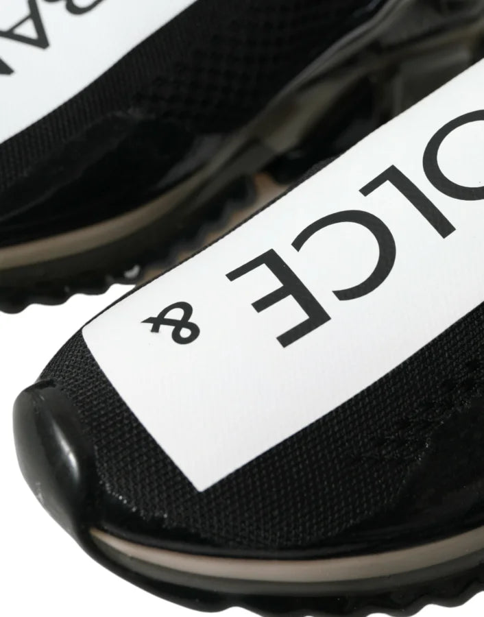 Dolce &amp; Gabbana Black White Slip On Sneakers Sorrento Shoes