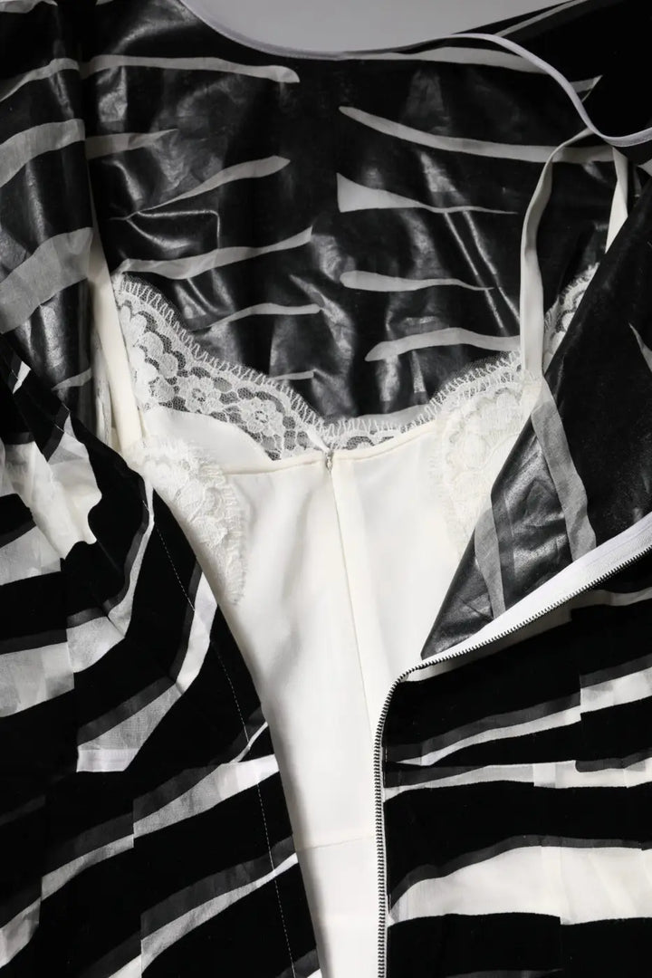 Dolce &amp; Gabbana Black White Zebra A-line Sheath Mini Dress