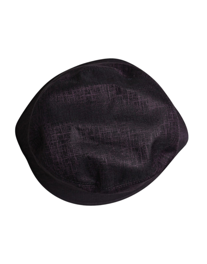 Dolce &amp; Gabbana Black Wide Brim Nylon Bucket Hat