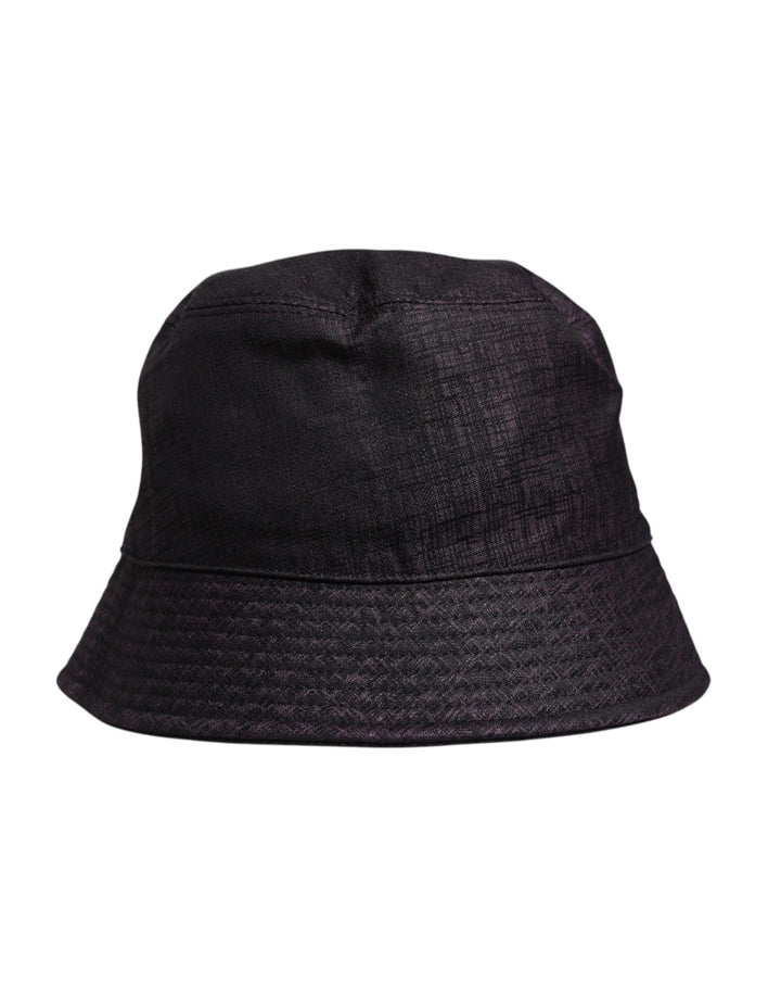 Dolce &amp; Gabbana Black Wide Brim Nylon Bucket Hat