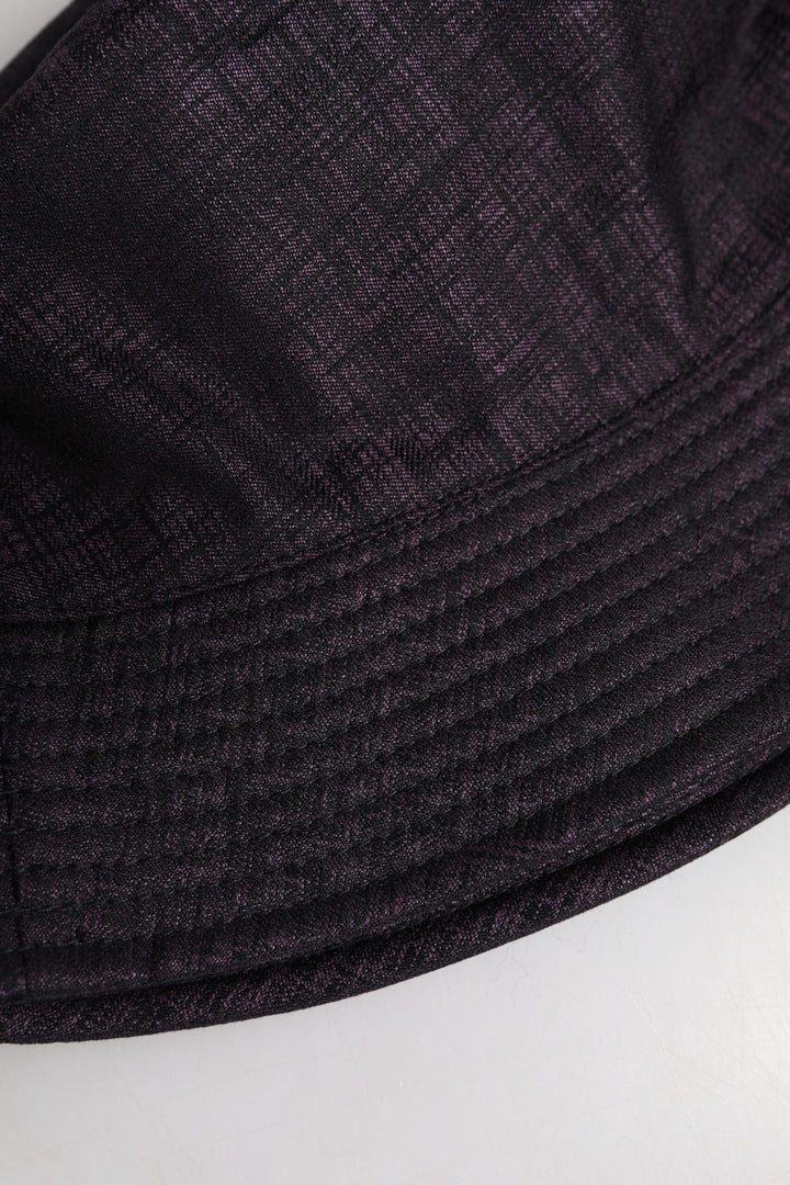 Dolce &amp; Gabbana Black Wide Brim Nylon Bucket Hat