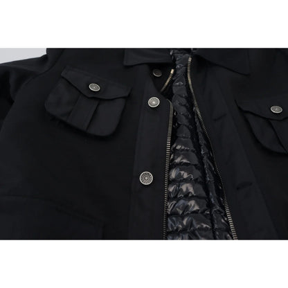 Dolce & Gabbana Black Wool Collared Full Zip Jacket
