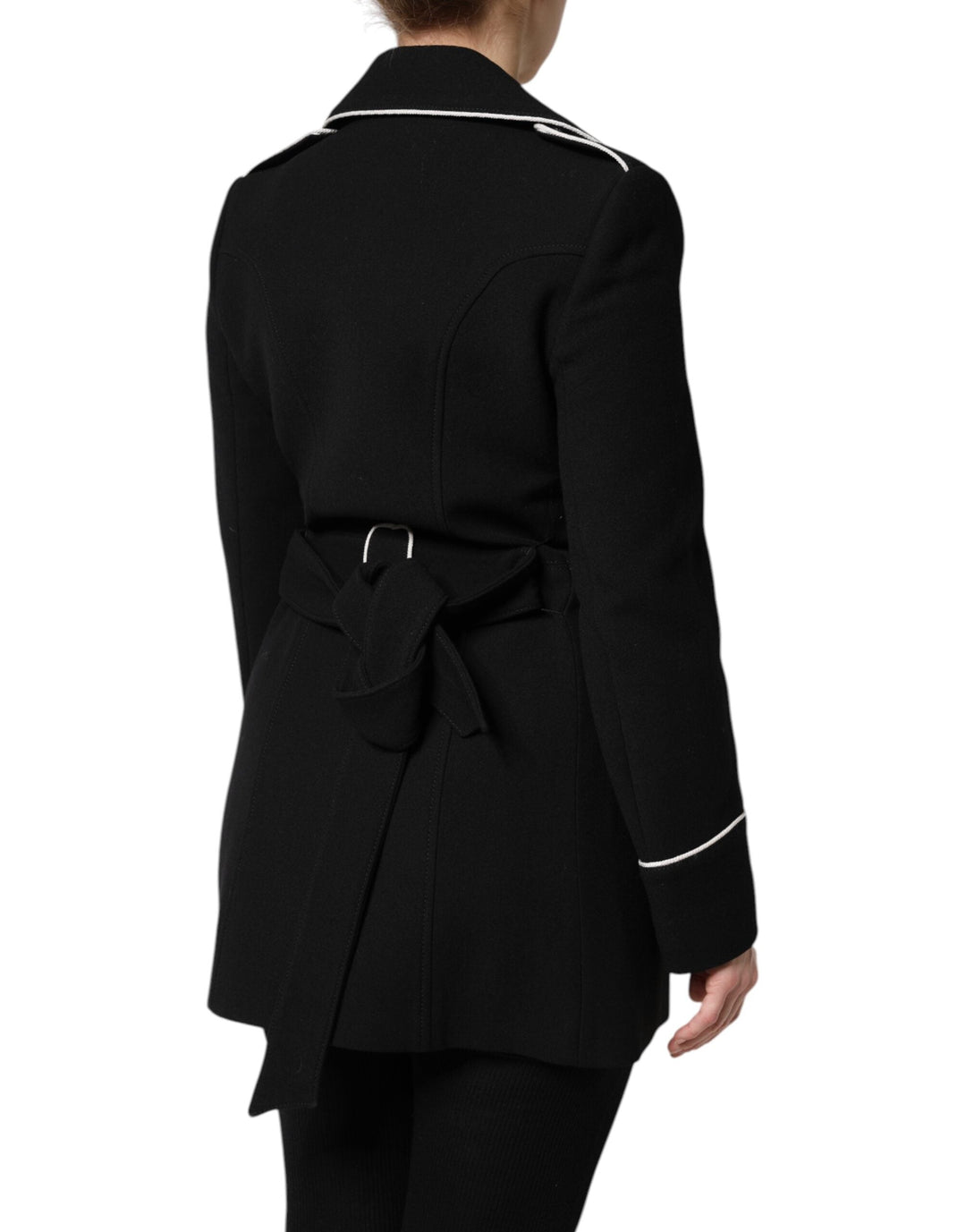 Dolce &amp; Gabbana Sport Jackets - Black Wool Double Breasted Blazer Jacket