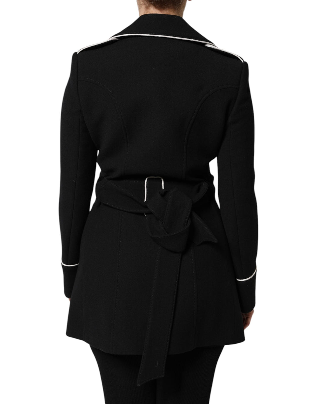 Dolce &amp; Gabbana Sport Jackets - Black Wool Double Breasted Blazer Jacket