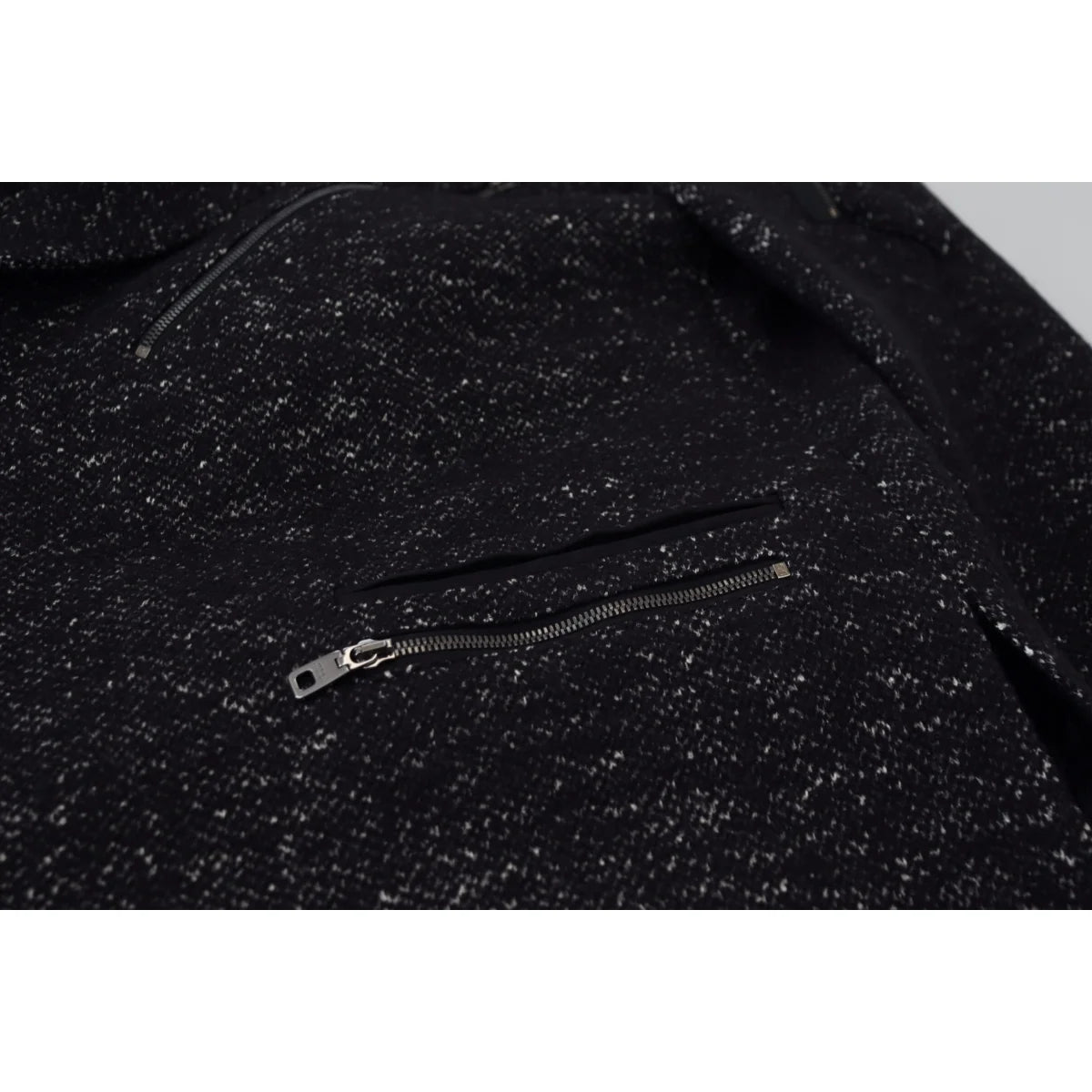 Dolce & Gabbana Black Wool Double Breasted Coat Men Jacket