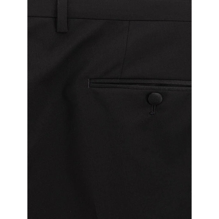 Dolce &amp; Gabbana Black Wool Dress Pants
