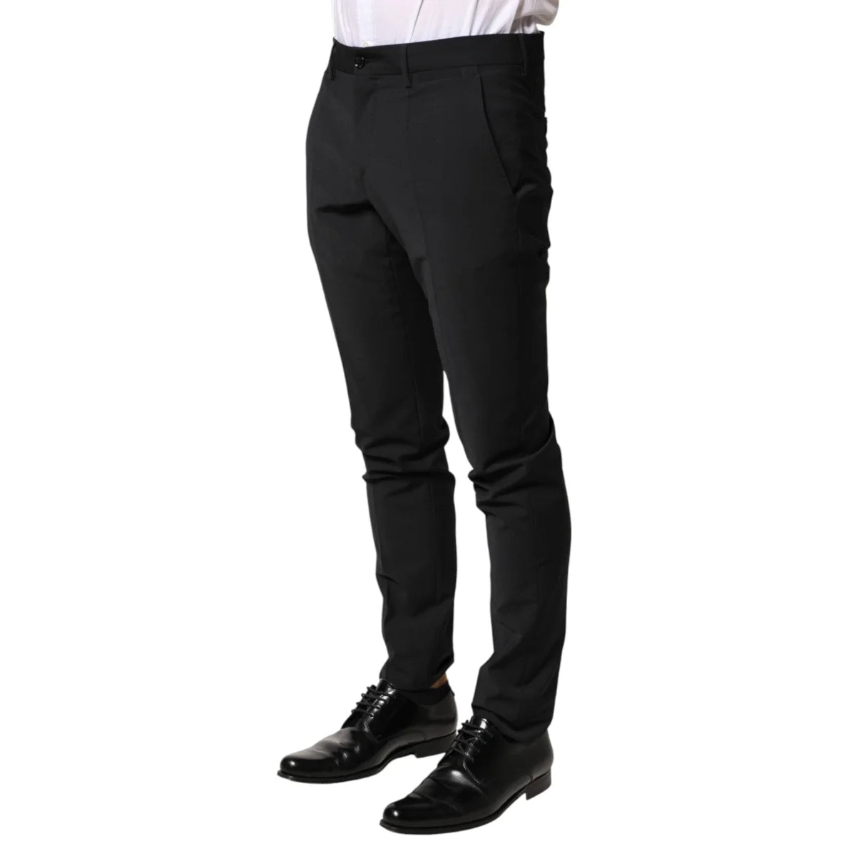Dolce & Gabbana Black Wool Formal Trousers for Men