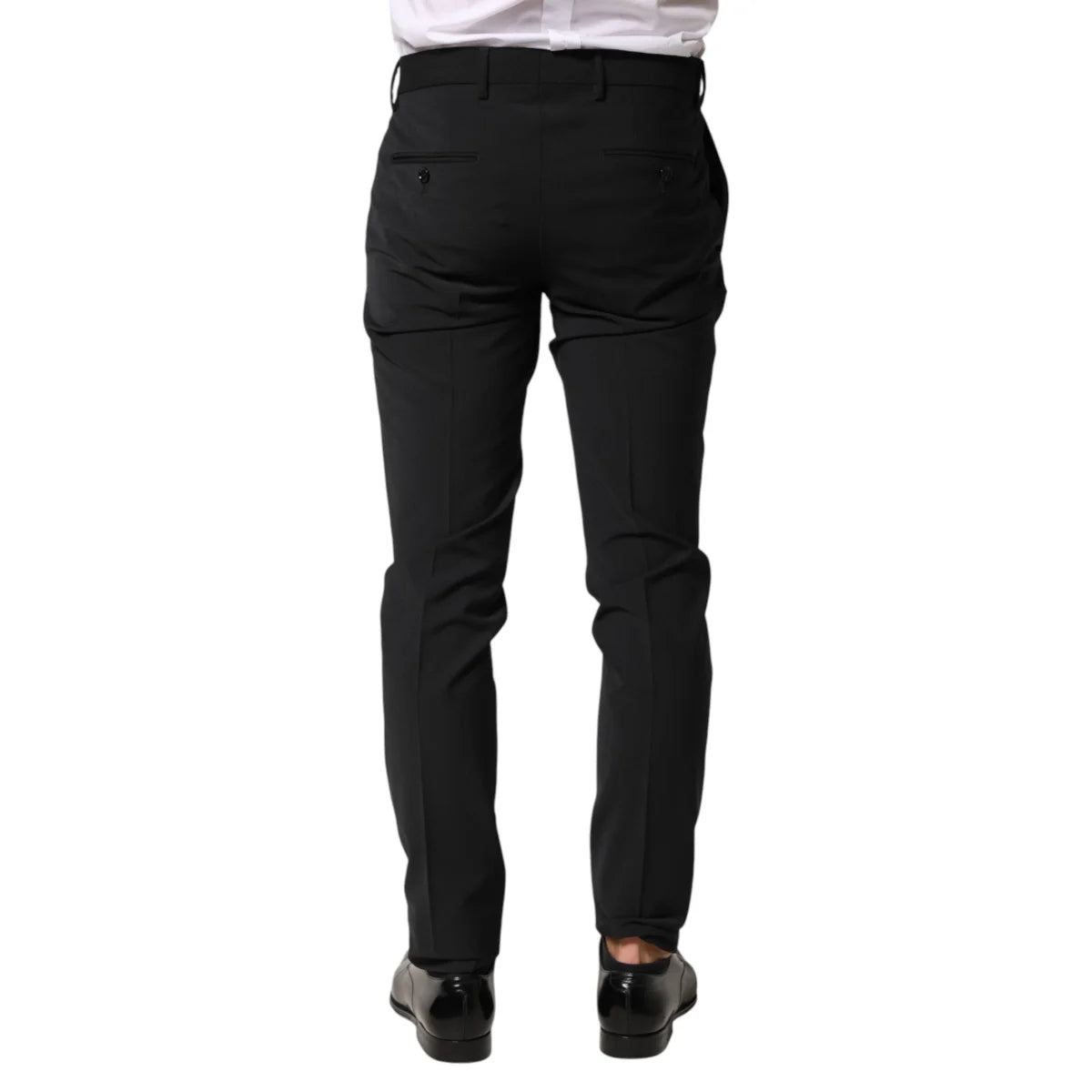 Dolce & Gabbana Black Wool Formal Trousers for Men