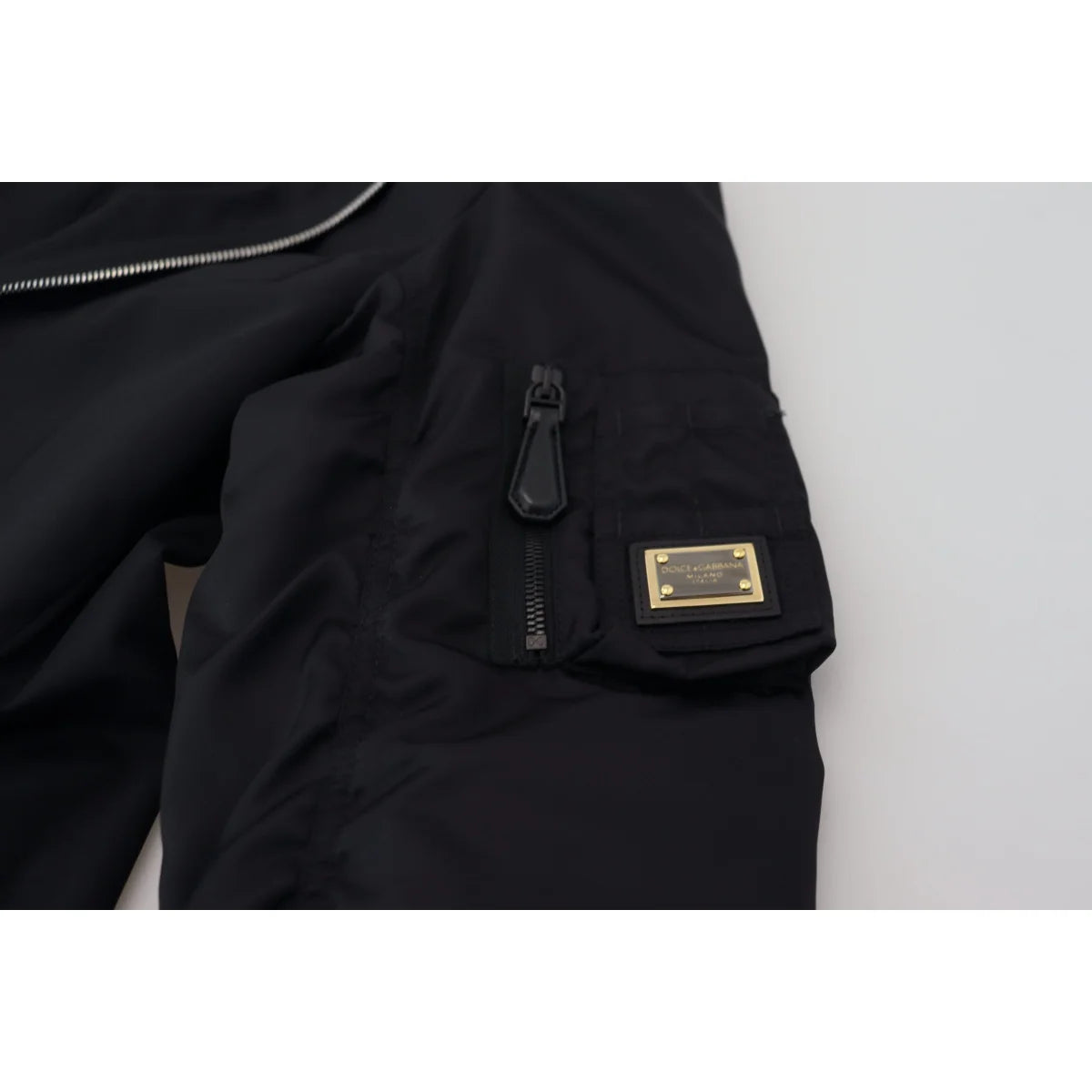 Dolce & Gabbana Black Wool Full Zip Long Sleeves Jacket