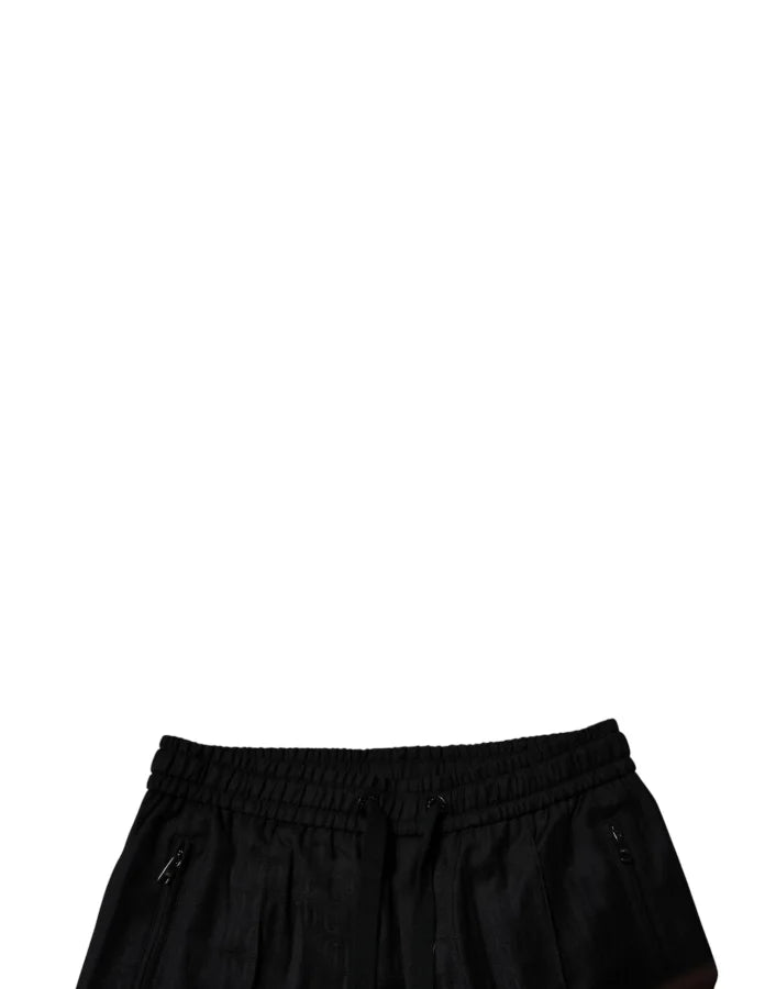 Dolce &amp; Gabbana Black Wool Jogger Jogging Pants