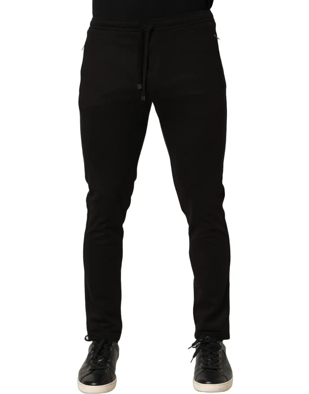 Dolce & Gabbana Black Wool Jogger Men Sweatpants Trouser Pants