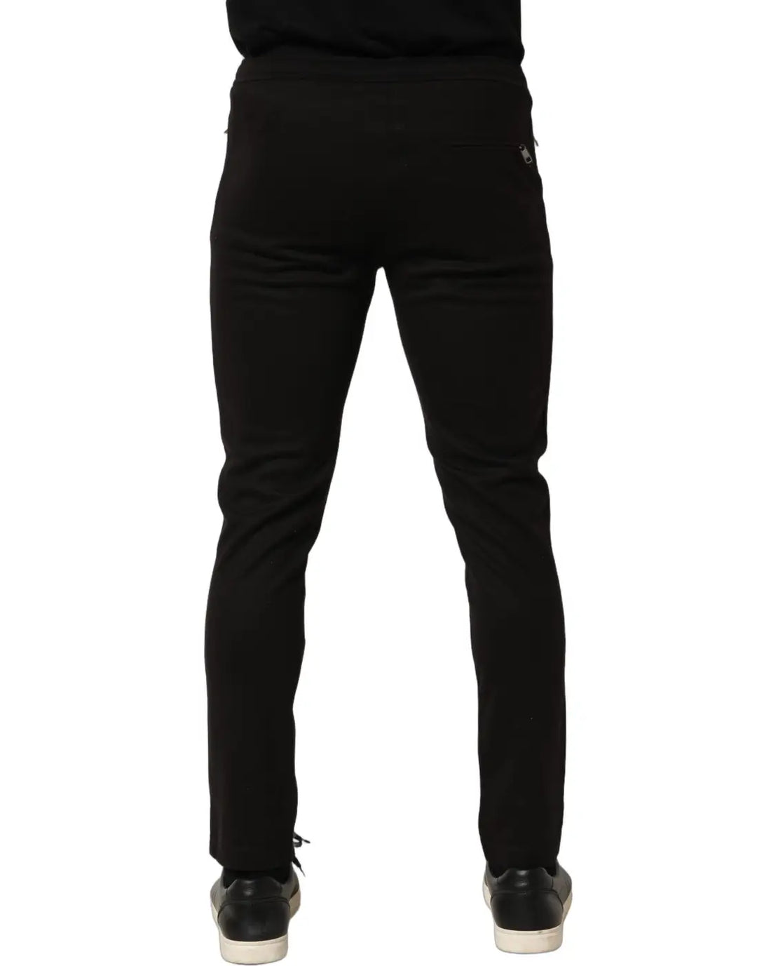 Dolce &amp; Gabbana Black Wool Jogger Men Sweatpants Trouser Pants